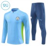 Manchester City Felpe da Allenamento Quarto-Zip 2024-25 Blu per Bambino